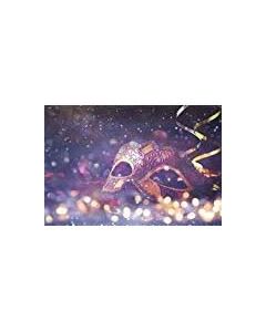 Leyiyi Costume Mask Backdrop 7x5ft Photography Background Glitter Sparkle Spots Masquerade Rock Music Ball Bridal Shower Ribbon Girls Photo Portrait Vinyl Studio Video Shooting Prop