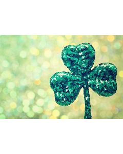 Leyiyi 6x4ft Photography Background Sparkling Sequins Green Clover Ornament Virtual Luminous Halo Effect Bokeh Blurry Defocus Colorful Dots Backdrop Children Girl Woman Baby Portraits Props