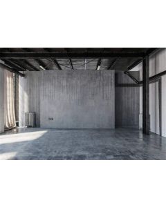 Leyiyi 10x6.5ft Empty Livingroom Backdrop French Window Curtain Sunlight Abandoned Loft Office Building Interior Grunge Old Room Photography Background Dancer Cowboy Photo Portrait Vinyl Studio Prop