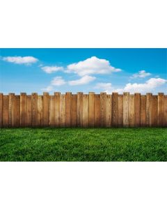Leyiyi 7x5ft Photography Background Happy Valentine's Day Backdrop Spring Holiday Wild Graassland Prairie Rustic Wooden Fence Sky Cloud Outdoor Wedding Party Lay Flat Photo Portrait Vinyl Studio Prop