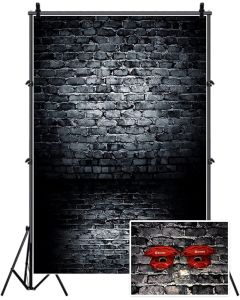 Leyiyi 8x10ft Photography Background Grunge Graffiti Brick Wall Backdrop Dirty Dark Street Light Shot Halloween Party Rock Music Bar Cafes Stage Performance Photo Portrait Vinyl Studio Video Prop